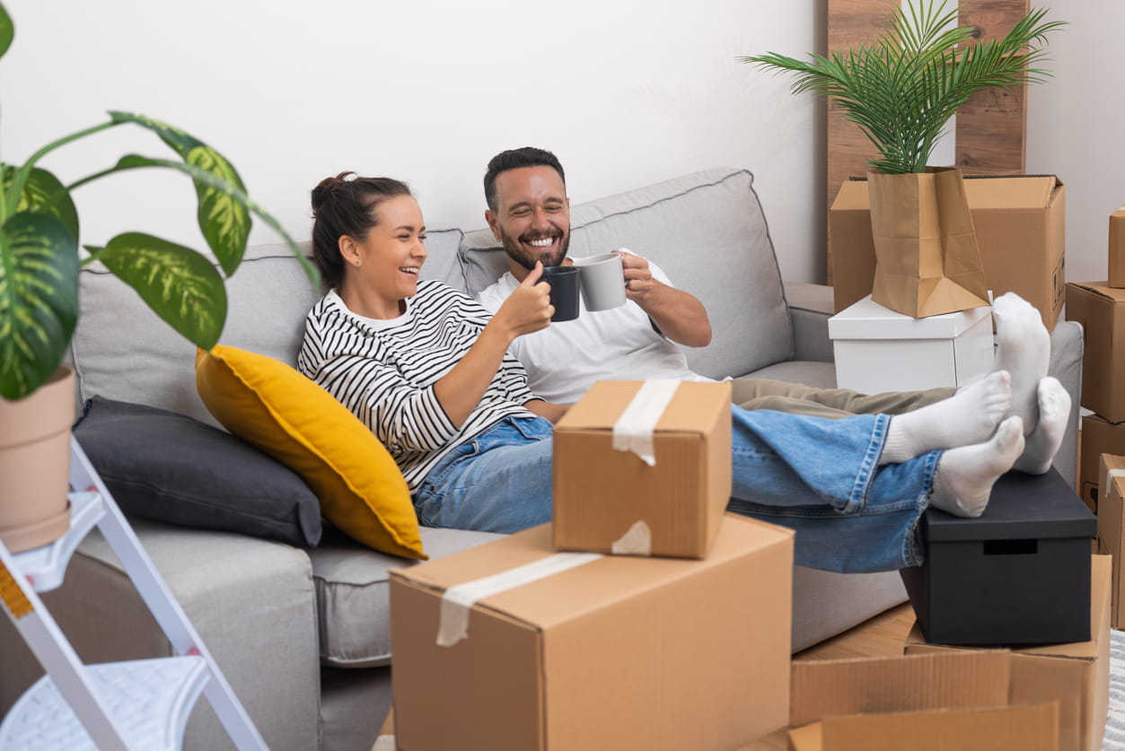 couple in new home in freshbrook swindon