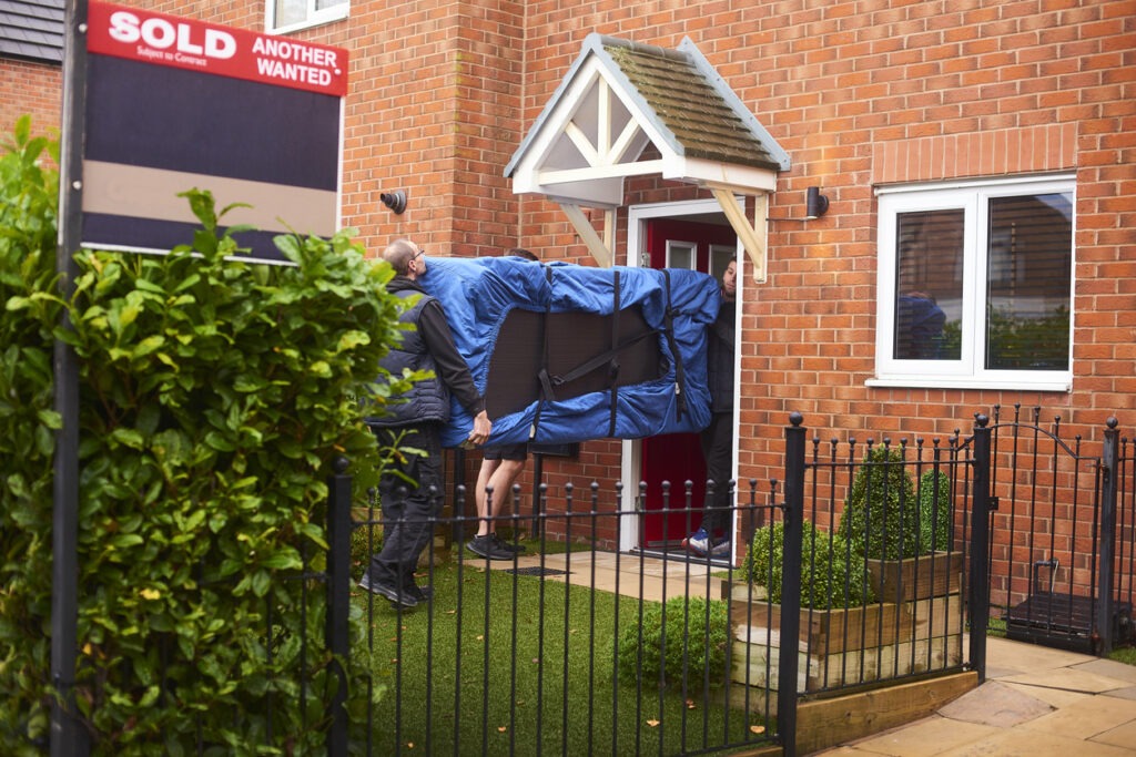 moving furniture into new home in broome manor